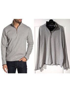 Robert Graham | Elliot Quarter-Zip Pullover In Light Grey